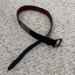 Denim & Supply black and silver studded leather belt sz small 30